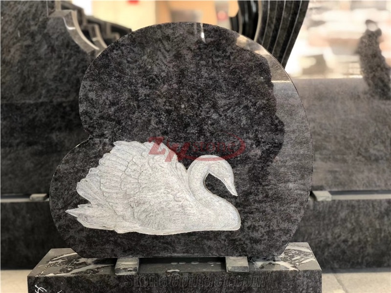 China Multicolor Red Granite Angel Monuments Perfect Carving Headstone