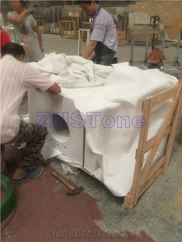 Pure White Quartz Bath Countertops Vanity Top