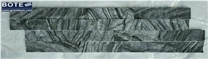 Antique Black Wooden Vein Cultural Stone Ledge Stone Corner Stone