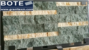 Green with Yellow Split Face Cultural Stone Ledge Stone Wall Decor Green with Yellow Split Face Cultural Stone Ledge Stone Wall Decor
