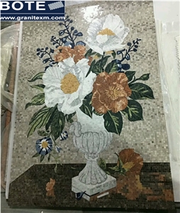 Mosaic Medallion Flower Design Carpet Square Medallions