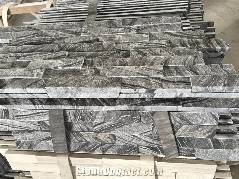 Ancient Wood Grain Marble Cultured Stone Ledge Slate Wall Cladding