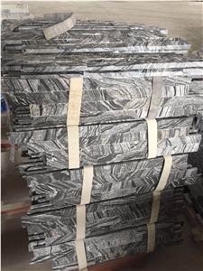 Ancient Wood Grain Marble Cultured Stone Ledge Slate Wall Cladding