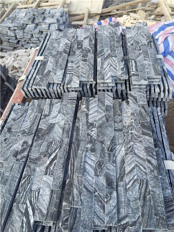 Ancient Wood Grain Marble Cultured Stone Ledge Slate Wall Cladding