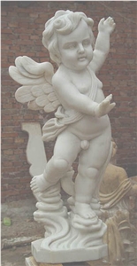 Carving Marble Child Statue