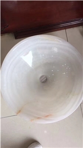 Polished White Onyx Sink & Basin