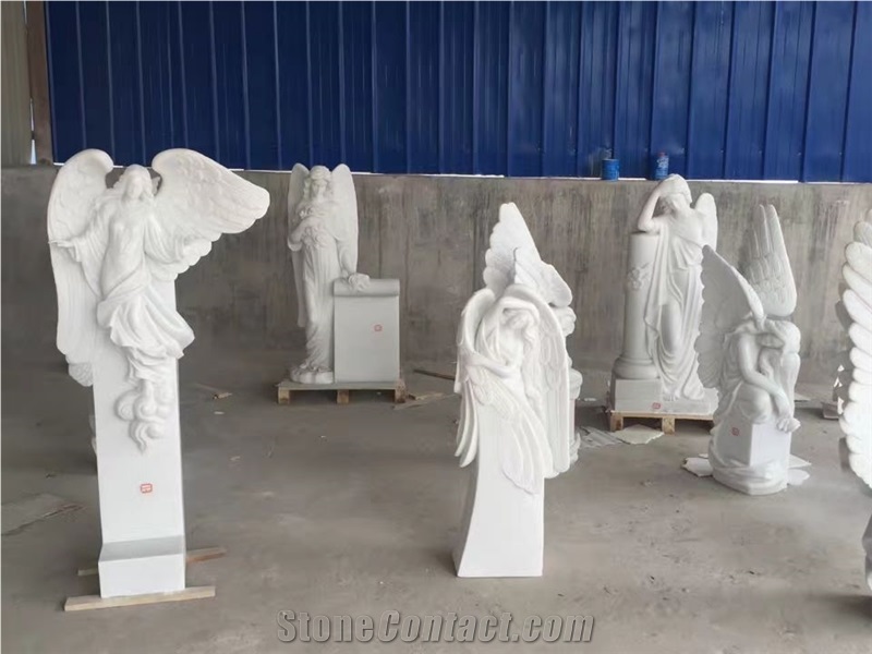Angel Statue Sculpture,White Marble Sculpture,Human Sculptures