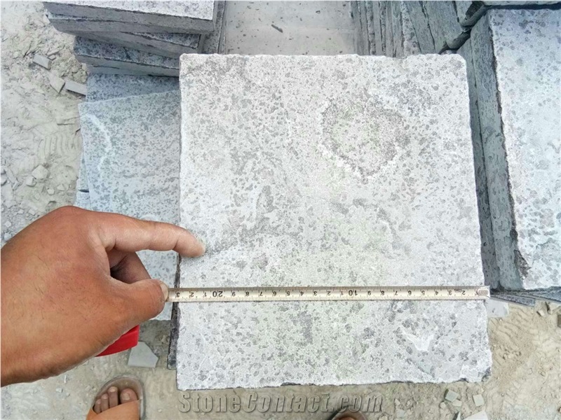 Blue Stone Floor Tiles Flamed on Top and Edges Blue Stone Covering