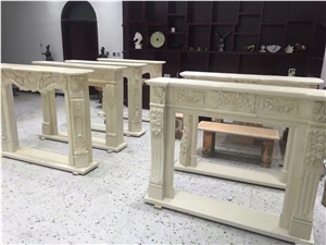 Cheap Handcarved Marble Fireplace Surround,Fireplace Mantels