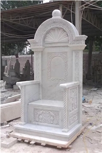 Cheap White Marble Chair,Exterior & Outside Garden Stone Bench