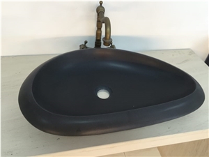 China Black Granite Basin and Sink,Vessel Sink,Round Wash Basin