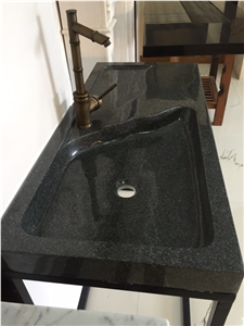 China Black Granite Basin and Sink,Vessel Sink,Round Wash Basin