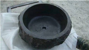 China Blue Limestone Sink Bathroom Basin Round Stone Wash Basin China Blue Limestone Sink Bathroom Basin Round Stone Wash Basin