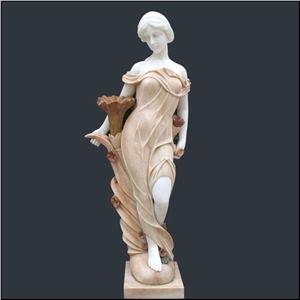 Colorful Marble Statue Polished,Cheap Handcraft Women Sculpture Lively