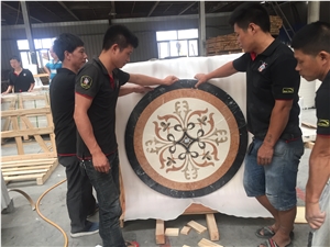 Custom Design Marble Waterjet Medallioins for Flooring