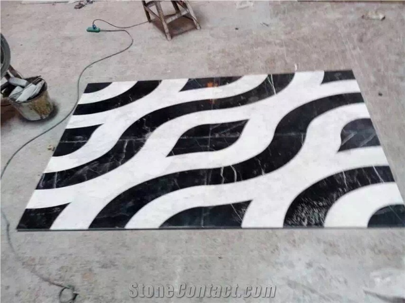 Flooring Marble Square Medallions Bulding Decration