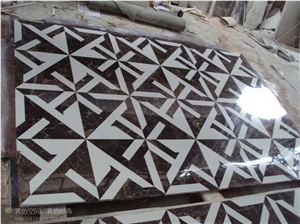 Flooring Marble Square Medallions Bulding Decration