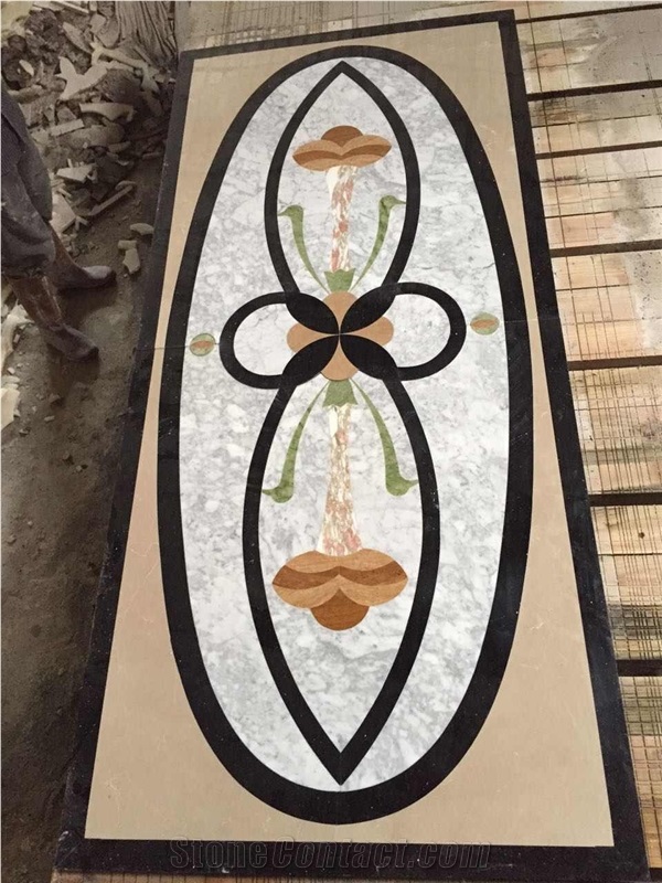 Flooring Marble Square Medallions Bulding Decration