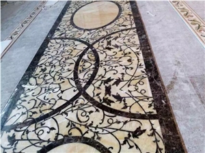 Flooring Marble Square Medallions Bulding Decration
