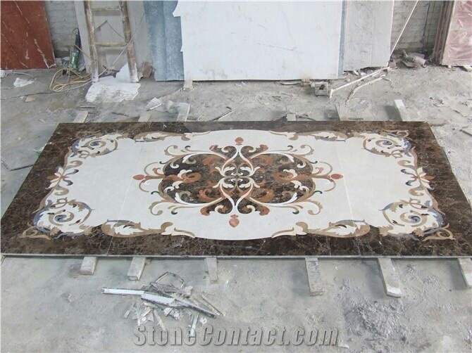 Flooring Marble Square Medallions Bulding Decration