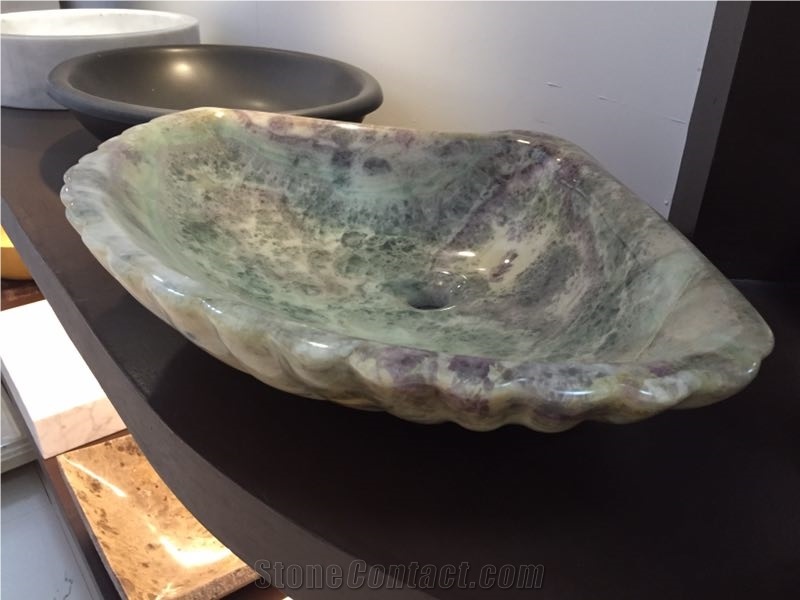 Green Onyx Vessel Sinks,Onyx Wash Basin,Cheap Onyx Bathroom Sink