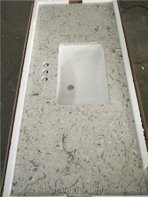 Grey Quartz Master Bath Tops Corian Quartz Bath Top