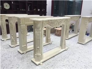 Home Decorated Fireplace Surround Indoor Stone Marble Fireplace
