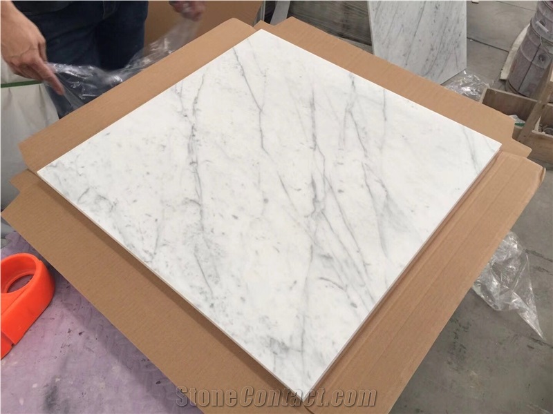 Italy Bianco Carrara White Marble Tile Wall Flooring