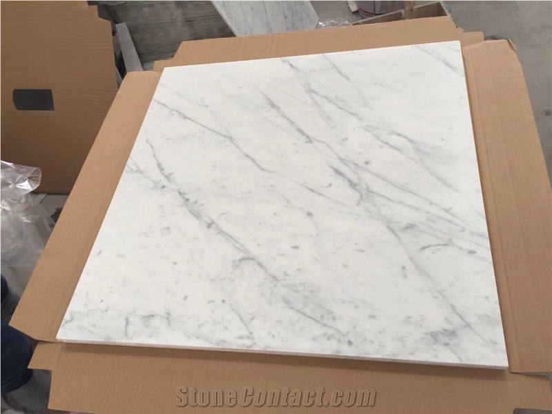 Italy Bianco Carrara White Marble Tile Wall Flooring