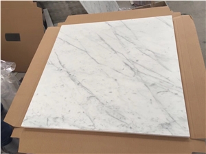 Italy Bianco Carrara White Marble Tile Wall Flooring