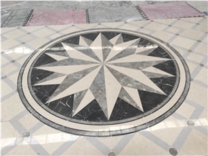 Light Color Marble Water-Jet Medallion,Hotel Floor Composited Tiles