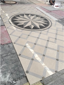 Light Color Marble Water-Jet Medallion,Hotel Floor Composited Tiles