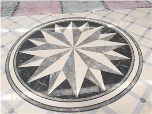 Light Color Marble Water-Jet Medallion,Hotel Floor Composited Tiles