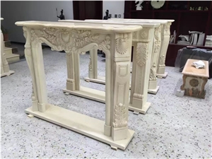 Marble Handcarving Flower Fireplace Mantel,Western Design Fireplaces