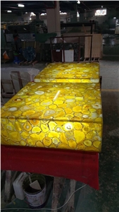 Nature Blue Onyx Backlit Slabs,Flooring,Agate Mosa,Semiprecious Stone