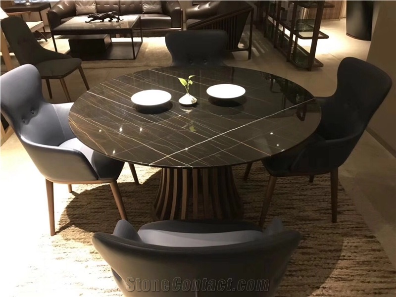 Nero Sahara Noir Black and Gold Veins Marble Nior Serpents Slab