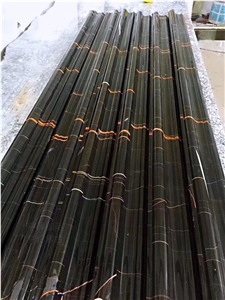 Nero Sahara Noir Black and Gold Veins Marble Nior Serpents Slab