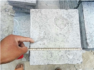 Thermal Blue Stone Ashlar Pattern Distressed Edges Blue Stone Tiles