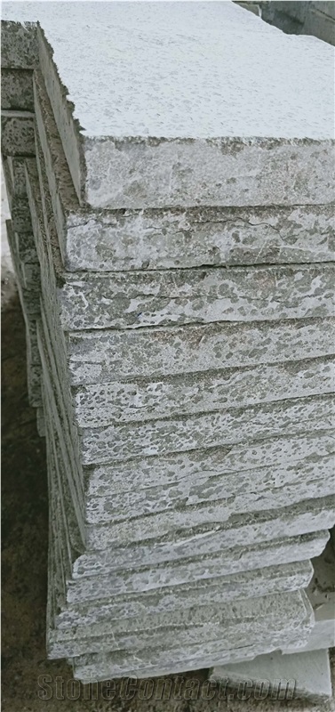 Thermal Blue Stone Ashlar Pattern Distressed Edges Blue Stone Tiles