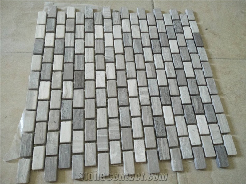 Tumbled Chipped Marble Mosaic Tile Tumbled Carrara Mosaic Tile