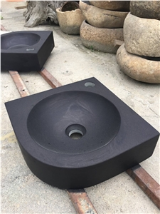 Vessel Sink,Black Granite Washing Basin,Nature Stone Wash Bowl