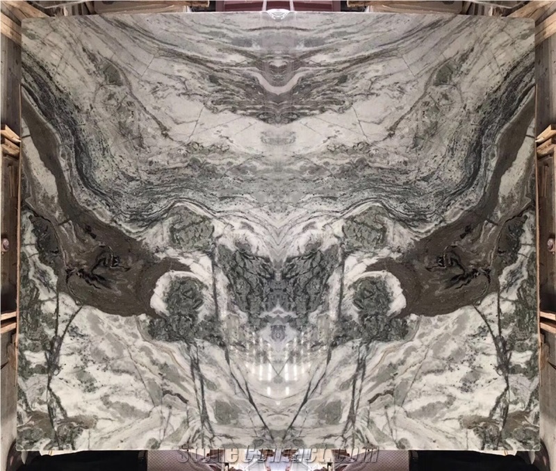 White Grey Marble Slab