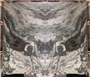 White Grey Marble Slab