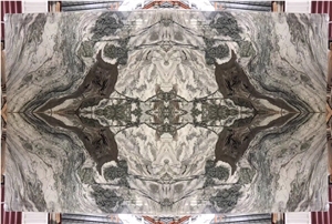White Grey Marble Slab
