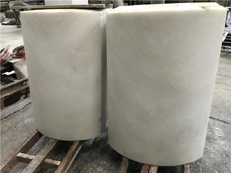 White Jade Marble Column