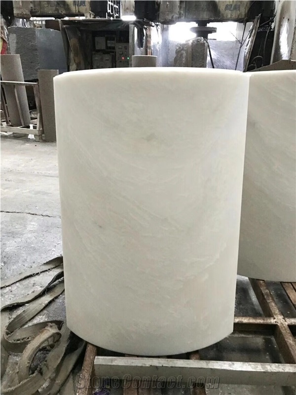 White Jade Marble Column