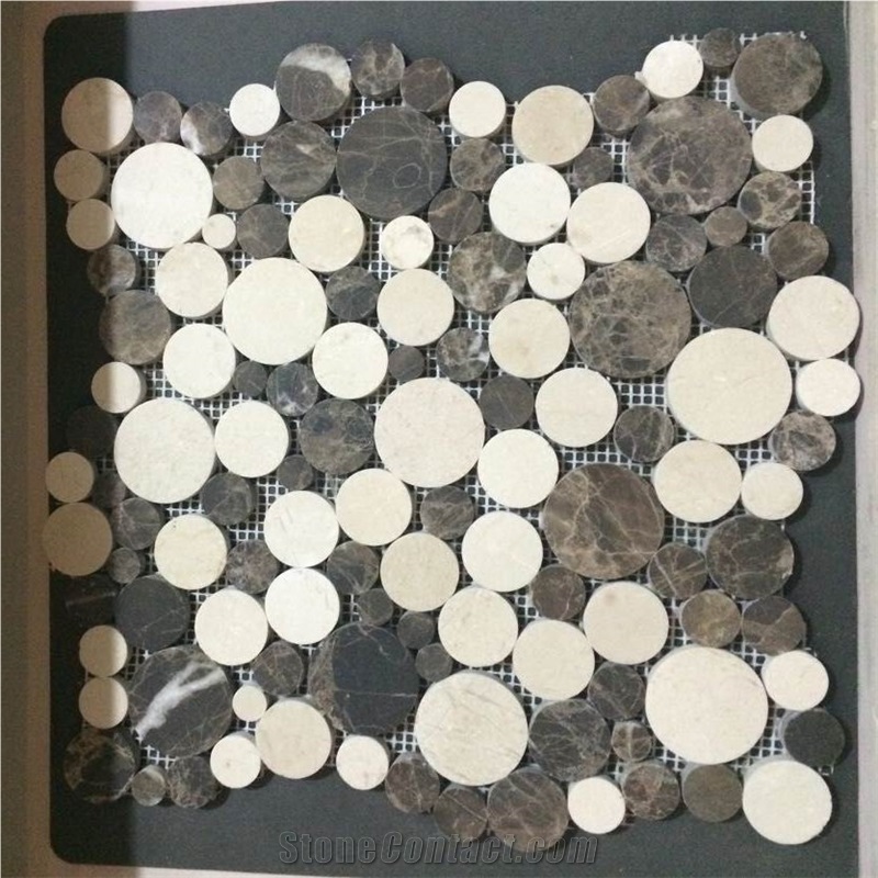 White Marble Spilit , Hexagon Mosaic Kitchen Design Wall Floor
