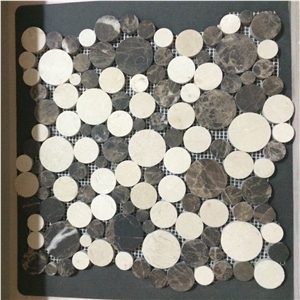 White Marble Spilit , Hexagon Mosaic Kitchen Design Wall Floor