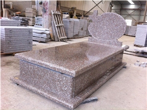 China New G664 G648 Granite Poland Simple Design Tombstone Headstone