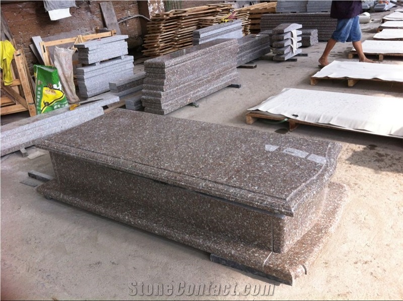 China New G664 G648 Granite Poland Simple Design Tombstone Headstone